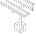 JayPro Sports Player Bench - 7-1/2 ft. - In-Ground  (Powder Coated)