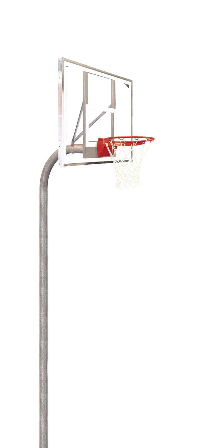 Bison 4-1/2" Heavy Duty Glass Rectangular Playground Basketball System