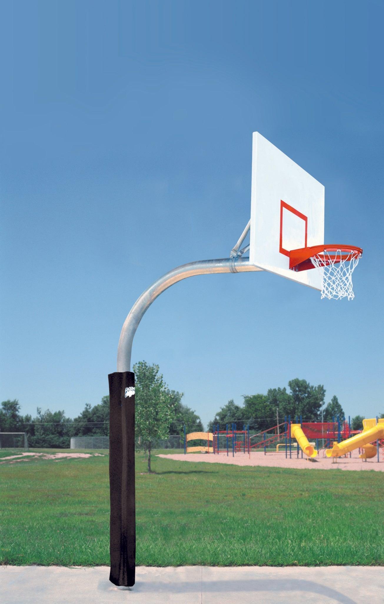 Bison 5-9/16" Mega Duty Steel Rectangle Playground Basketball System