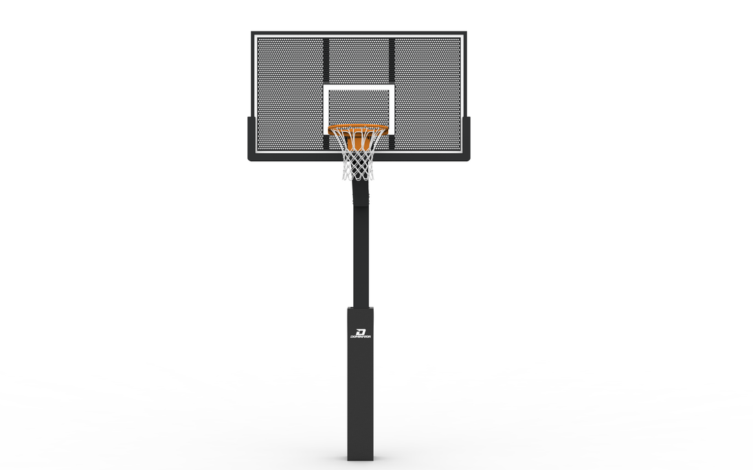 Dominator Pro 72″ Basketball Hoop - Perforated Aluminum Backboard, In