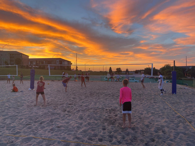Bison Match Point Competition Outdoor Volleyball Complete System
