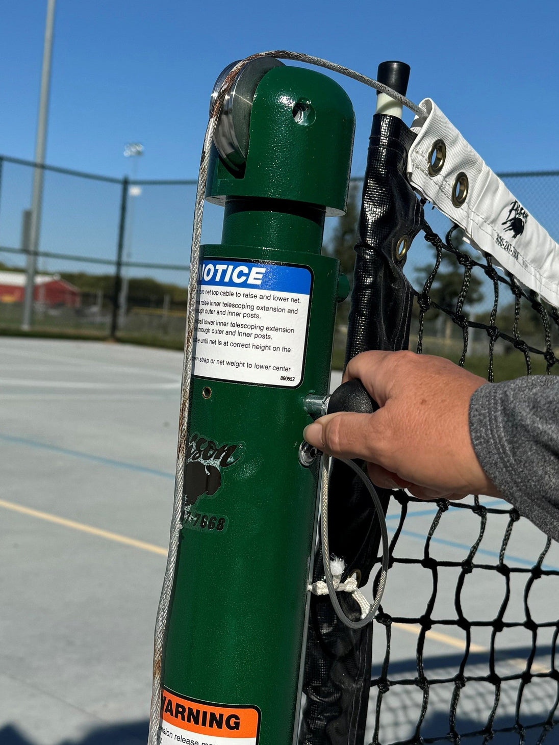 Bison Convertible Tennis-Pickleball Telescoping System