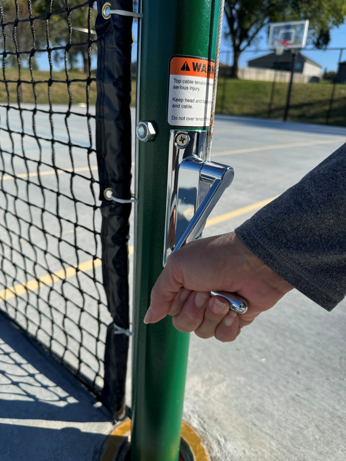 Bison Convertible Tennis-Pickleball Telescoping System