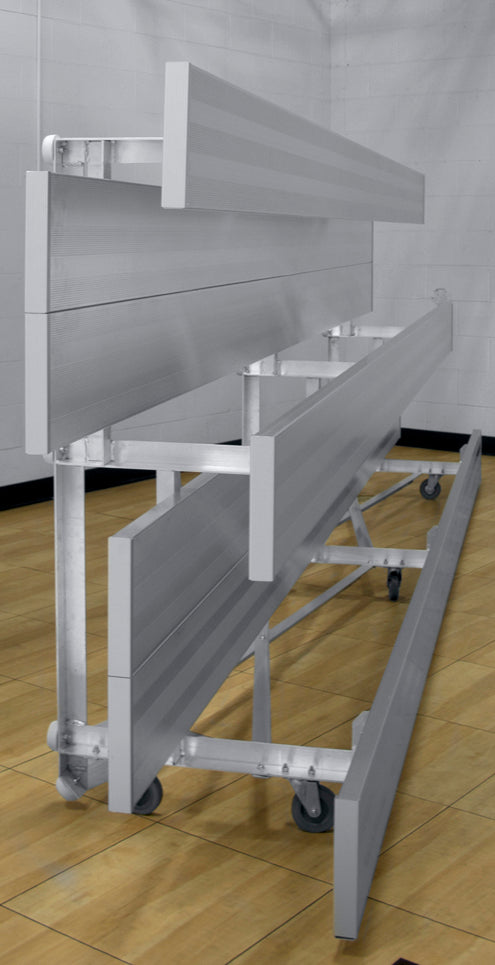 Gared Spectator Tip n' Roll 15' Bleacher, 3 Row, Double Foot Plank