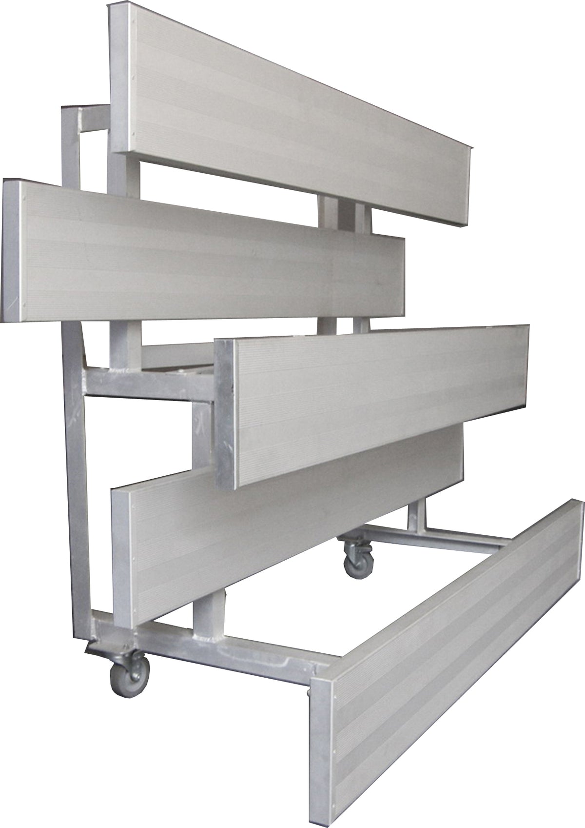 Gared Spectator Tip n' Roll 21' Low Rise Bleacher, 3 Row