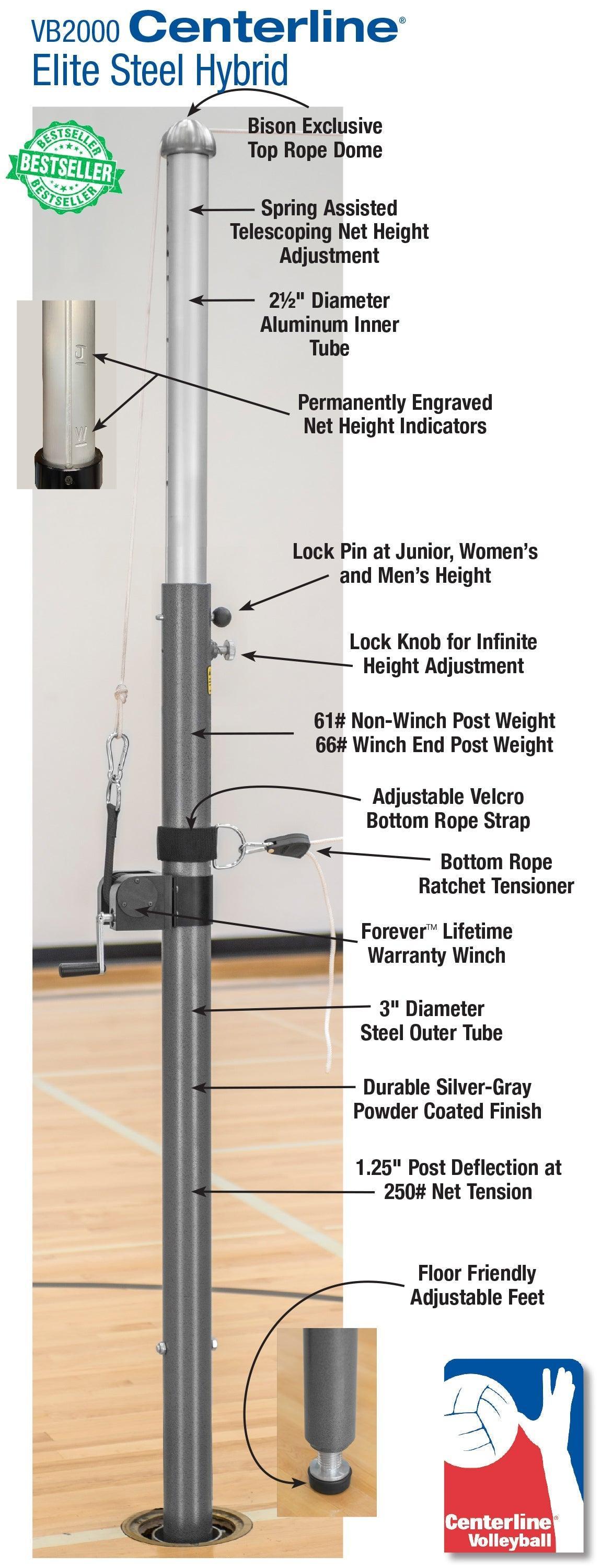 Bison Centerline Elite Steel Hybrid System without Padding
