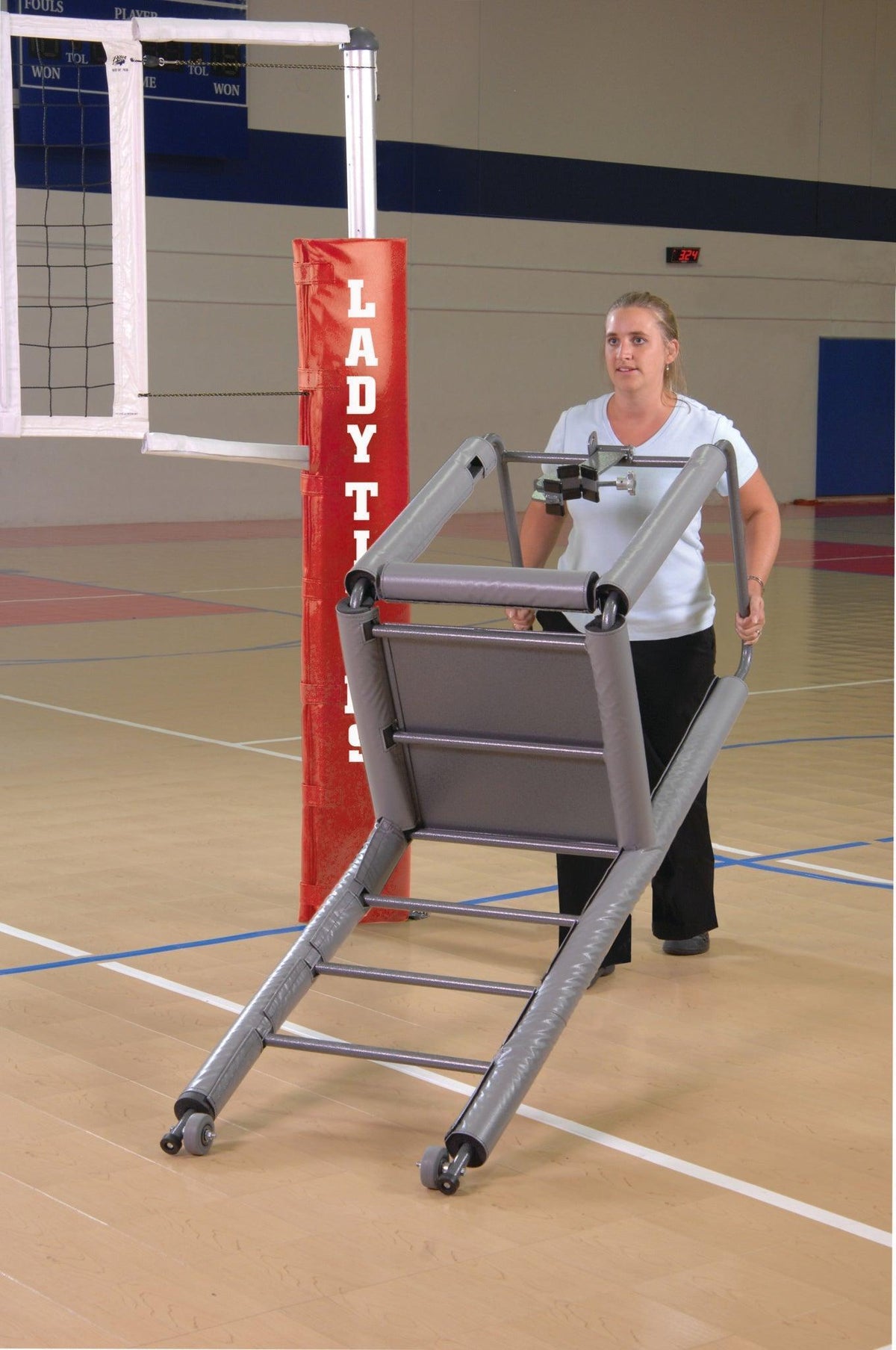 Bison Adjustable Height Clamp-on Volleyball Officials Platform with Padding