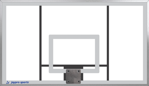 656-AC-FR - Basketball System - Gooseneck (5-9/16 in. Pole with 6 ft. Offset) - 72 in. Acrylic Backboard - Flex Rim Goal - Image 2