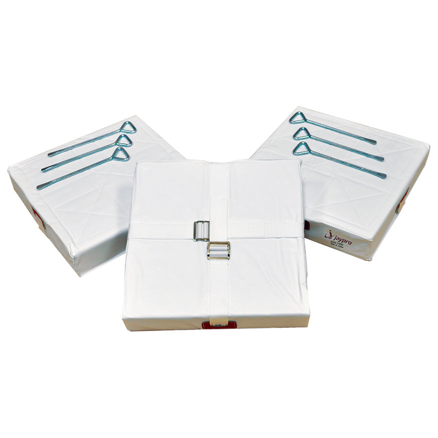 JayPro Sports Baseball Base Set - Economy Base (15 in.L x 15 in.W x 3 in.H) (Set of 3) (White)