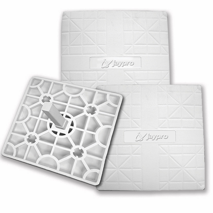 JayPro Sports Baseball Base Set - Flex Style (15 in.L x 15 in.W x 3 in.H) (Set of 3) (White)