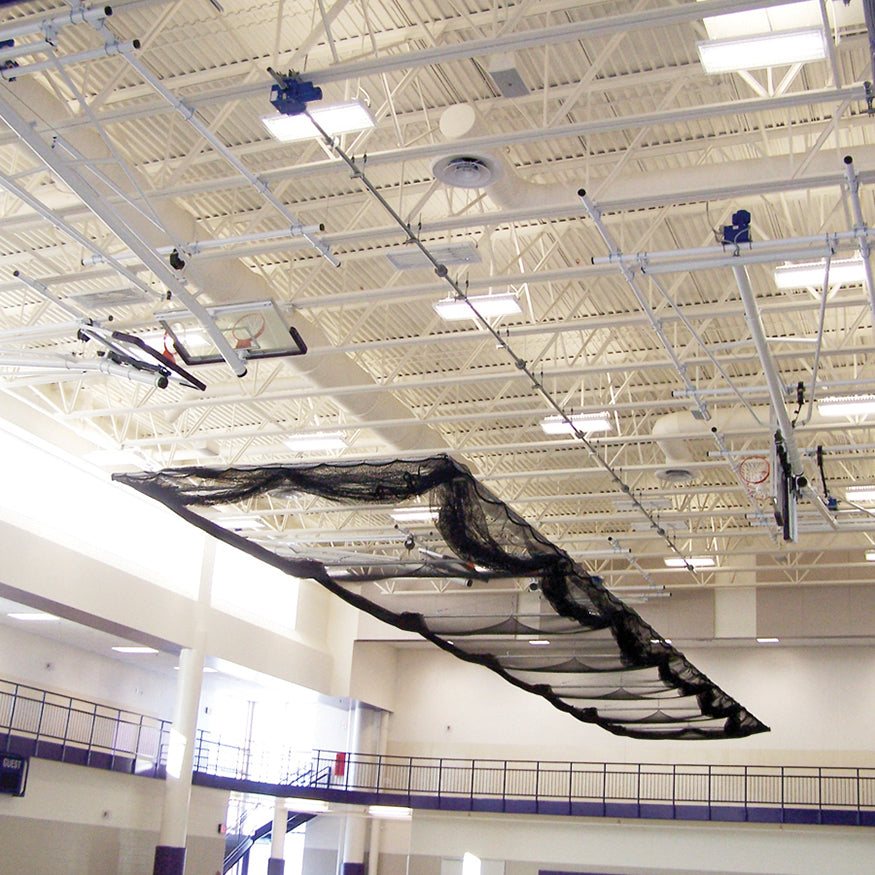 BBC-700B - Batting Cages - Ceiling Suspended, Retractable (70 ft.L x 12 ft.W x 12 ft.H) - (1-3/4 in. Mesh - Baseball) (Black) - Image 3