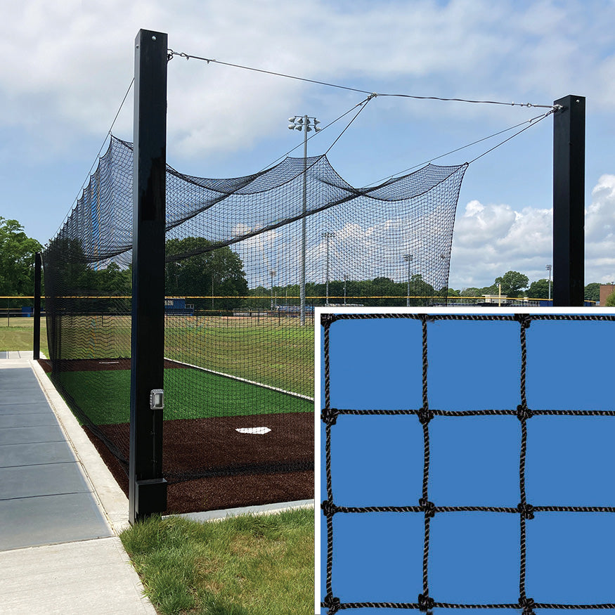 BBC36-5514 - Batting Tunnel Net - All-Star - #36 Knotted Nylon Net - 1-3/4 in. Square Mesh  (55 ft.L x 14 ft.W x 12 ft.H) - Image 1