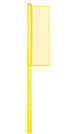 JayPro Sports Foul Poles - Collegiate (15 ft.) - Baseball/Softball (Semi-Permanent)  (Yellow)