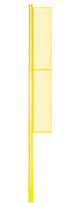 BBCFP-20 - Foul Poles - Collegiate (20 ft.) - Baseball/Softball (Semi-Permanent) (Yellow) - Image 2