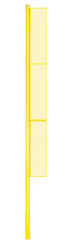BBCFP-30 - Foul Poles - Collegiate (30 ft.) - Baseball/Softball (Semi-Permanent) (Yellow) - Image 2