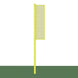 BBSBFP-12SM - Foul Poles - Collegiate (12 ft.) - Baseball/Softball (Surface Mount) (Yellow) - Image 1