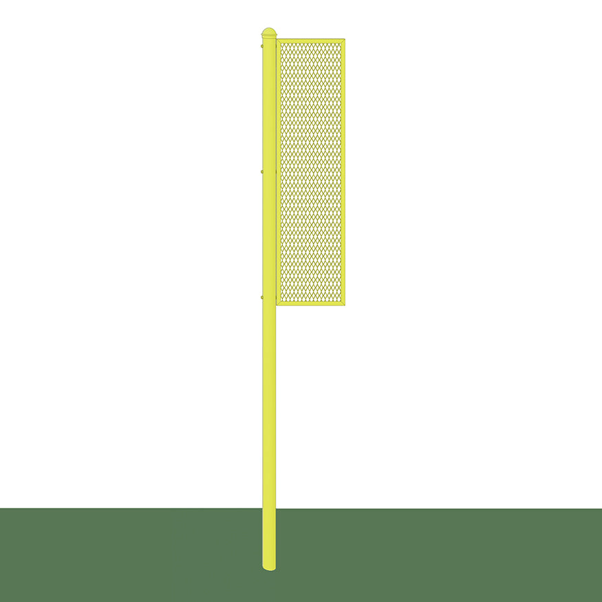 BBSBFP-12SM - Foul Poles - Collegiate (12 ft.) - Baseball/Softball (Surface Mount) (Yellow) - Image 1