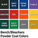 JayPro Sports Player Bench - 21 ft. - Surface Mount  (Powder Coated)