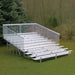 JayPro Sports Bleacher - 15 ft. (10 Row - Single Foot Plank with Guard Rail) - Enclosed