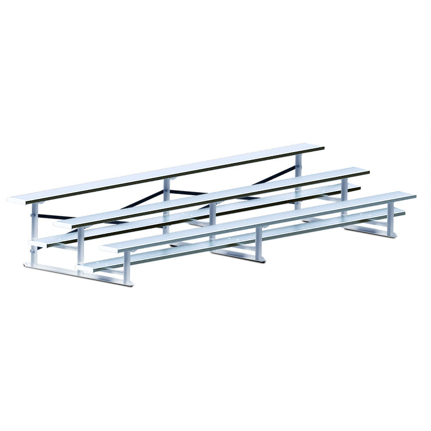 JayPro Sports Bleacher - 15 ft. (3 Row - Single Foot Plank) - Standard, Outdoor