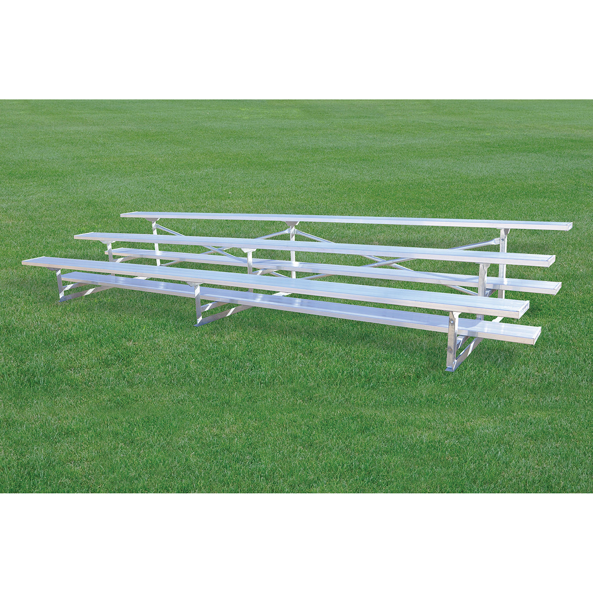 JayPro Sports Bleacher - 15 ft. (3 Row - Single Foot Plank) - Standard, Outdoor