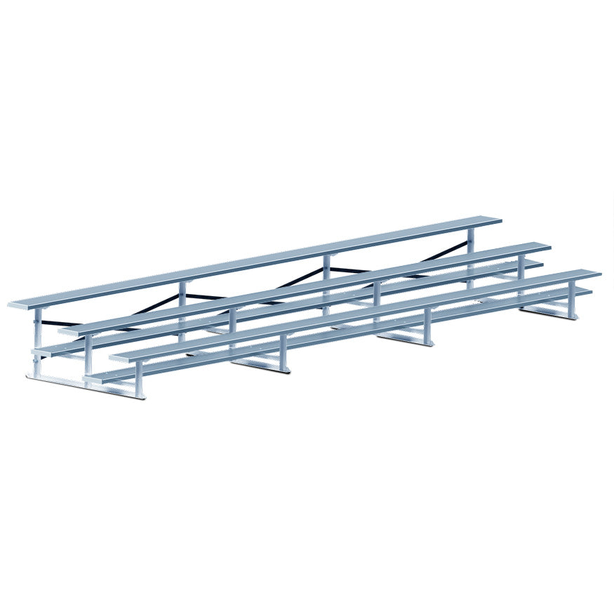 JayPro Sports Bleacher - 21 ft. (3 Row - Single Foot Plank) - All Aluminum