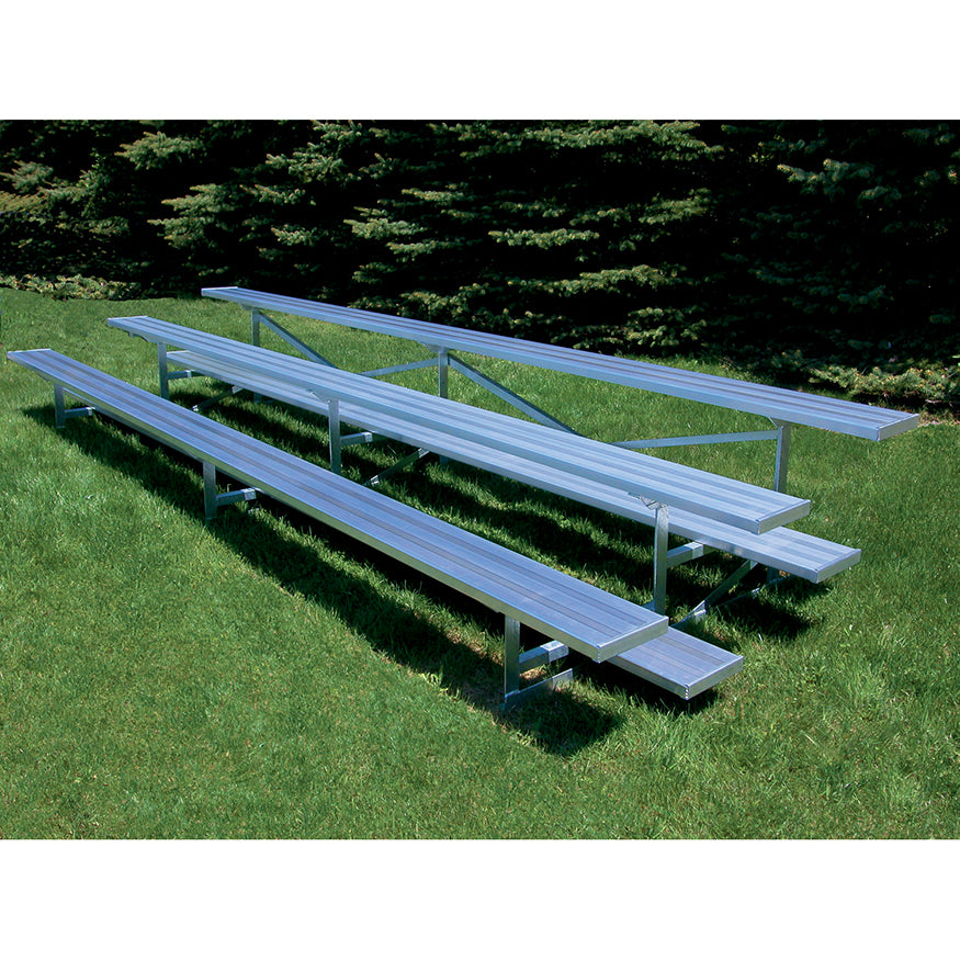 JayPro Sports Bleacher - 15 ft. (3 Row - Single Foot Plank) - All Aluminum