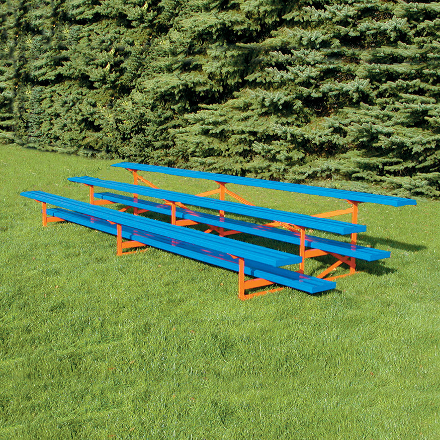 JayPro Sports Bleacher - 15 ft. (3 Row - Single Foot Plank) - All Aluminum  (Powder Coated)