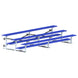 JayPro Sports Bleacher - 15 ft. (3 Row - Single Foot Plank)  - Tip & Roll  (Powder Coated)