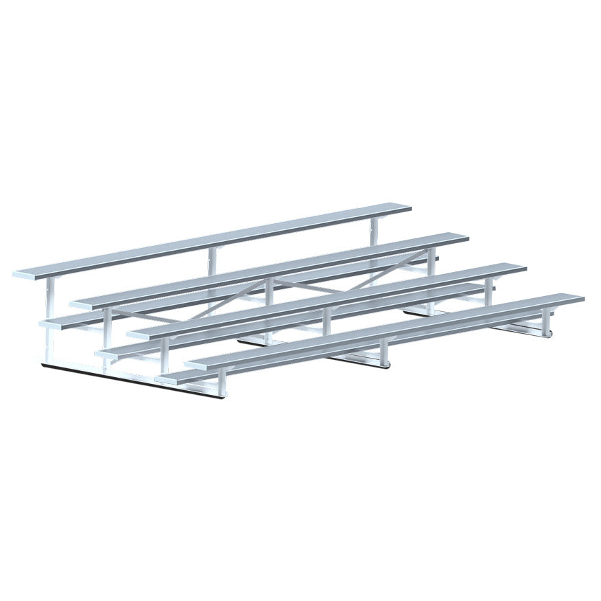 JayPro Sports Bleacher - 15 ft. (4 Row - Single Foot Plank) - Standard, Outdoor