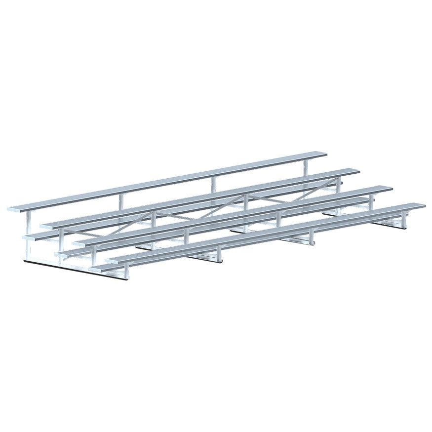 JayPro Sports Bleacher - 21 ft. (4 Row - Single Foot Plank) - All Aluminum