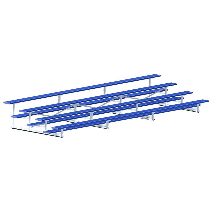 JayPro Sports Bleacher - 21 ft. (4 Row - Single Foot Plank) - Standard, Outdoor  (Powder Coated)