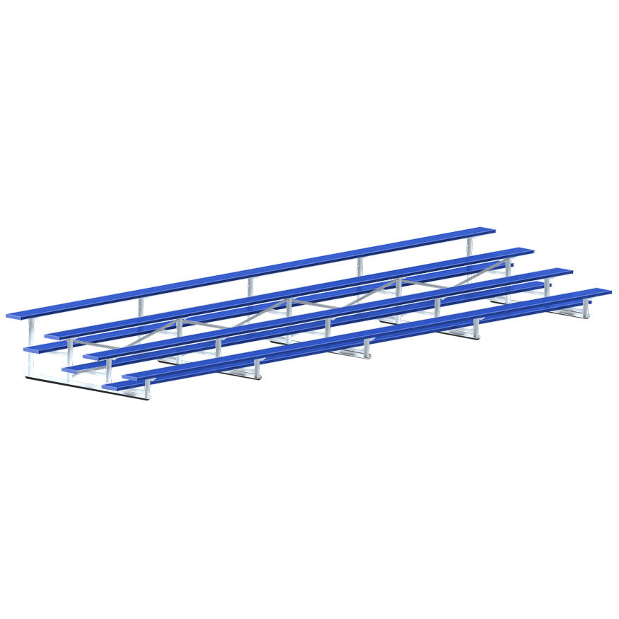 JayPro Sports Bleacher - 27 ft. (4 Row - Single Foot Plank) - Standard, Outdoor  (Powder Coated)