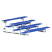 JayPro Sports Bleacher - 7-1/2 ft. (4 Row - Single Foot Plank) - Tip & Roll  (Powder Coated)