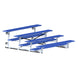 JayPro Sports Bleacher - 7-1/2 ft. (4 Row - Single Foot Plank) - Tip & Roll  (Powder Coated)