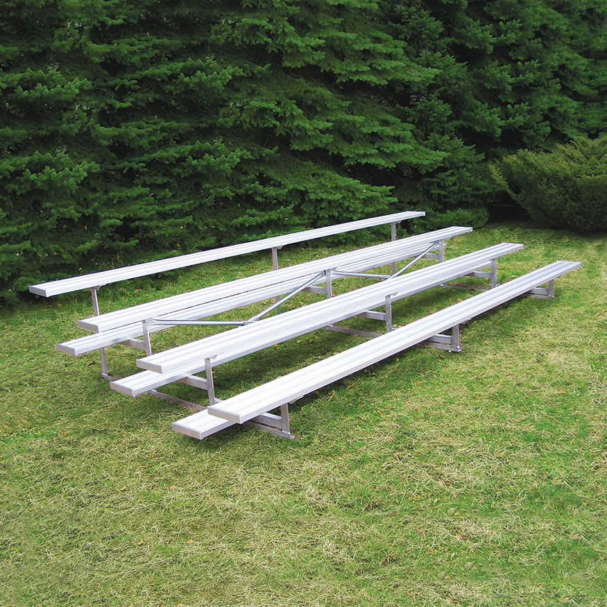JayPro Sports Bleacher - 15 ft. (4 Row - Single Foot Plank) - All Aluminum