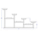 JayPro Sports Bleacher - 15 ft. (4 Row - Single Foot Plank) - All Aluminum