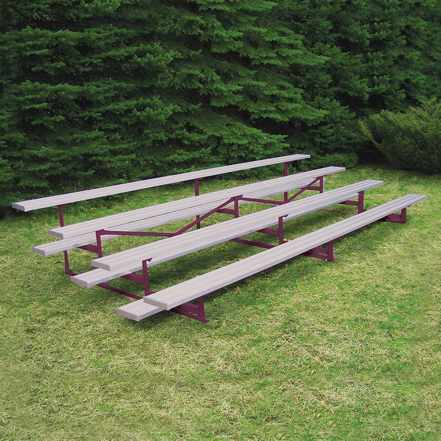 JayPro Sports Bleacher - 15 ft. (4 Row - Single Foot Plank) - Standard, Outdoor  (Powder Coated)