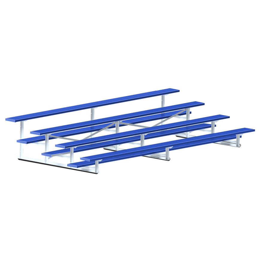 JayPro Sports Bleacher - 15 ft. (4 Row - Single Foot Plank) - Standard, Outdoor  (Powder Coated)