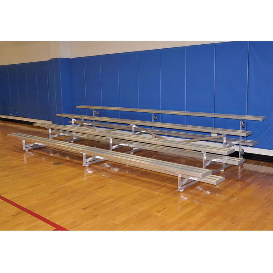JayPro Sports Bleacher - 15 ft. (4 Row - Single Foot Plank) - Tip & Roll