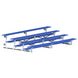 JayPro Sports Bleacher - 15 ft. (4 Row - Single Foot Plank) - Tip & Roll  (Powder Coated)