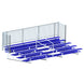 JayPro Sports Bleacher - 21 ft. (5 Row - Double Foot Plank with Guard Rail & Aisle) - Enclosed  (Powder Coated)