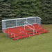 JayPro Sports Bleacher - 21 ft. (5 Row - Double Foot Plank with Guard Rail & Aisle) - Enclosed  (Powder Coated)