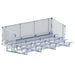 JayPro Sports Bleacher - 21 ft. (5 Row - Single Foot Plank with Chain Link Rail) - Enclosed