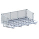 JayPro Sports Bleacher - 21 ft. (5 Row - Single Foot Plank with Chain Link Rail) - Enclosed