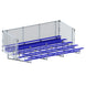 JayPro Sports Bleacher - 21 ft. (5 Row - Single Foot Plank with Chain Link Rail) - Enclosed  (Powder Coated)