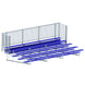 JayPro Sports Bleacher - 21 ft. (5 Row - Single Foot Plank with Guard Rail) - Enclosed  (Powder Coated)