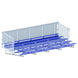 JayPro Sports Bleacher - 27 ft. (5 Row - Single Foot Plank with Chain Link Rail) - Enclosed (Powder Coated)