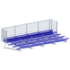 JayPro Sports Bleacher - 27 ft. (5 Row - Single Foot Plank with Guard Rail) - Enclosed  (Powder Coated)
