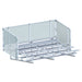 JayPro Sports Bleacher - 15 ft. (5 Row - Single Foot Plank with Chain Link Rail) - Enclosed